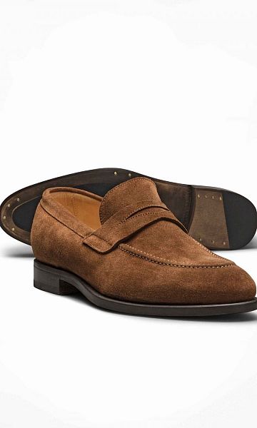 Brauner Wildleder Loafer nach Maß