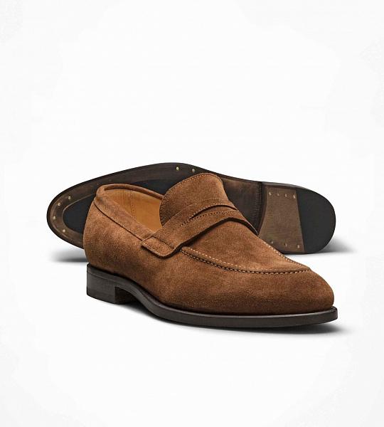 Brauner Wildleder Loafer nach Maß