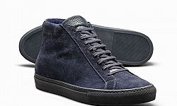 midnight blue mid top sneakers