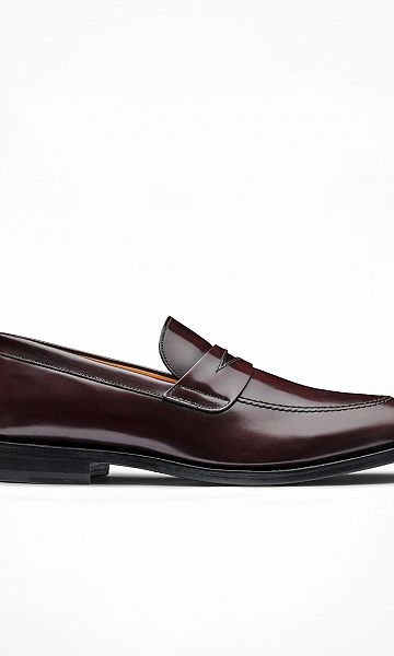 penny loafer weinrot maßschuhe